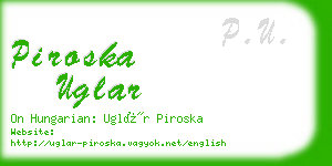 piroska uglar business card